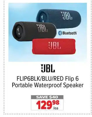 2001 Audio Video JBL Flip 6 Portable Waterproof Speaker offer