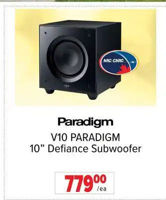 2001 Audio Video PARADIGM 10 Defiance Subwoofer offer