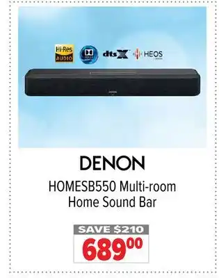 2001 Audio Video Denon Multi-room Home Sound Bar offer