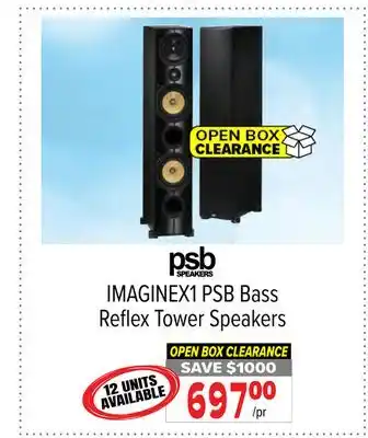 2001 Audio Video PSB Bass Reflex Tower Speakers offer