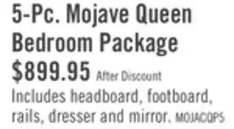The Brick Mojave 5-Piece Queen Bedroom Package offer