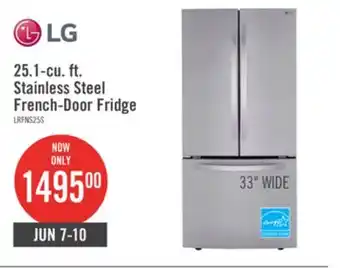 The Brick LG 25.1 Cu. Ft. French-Door Refrigerator - LRFNS2503S offer