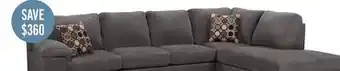 The Brick Morty 2-Piece Chenille Right-Facing Sectional - Grey offer