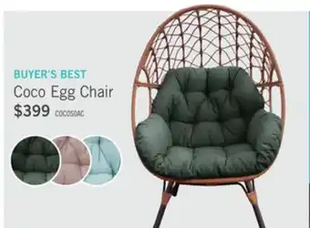 The Brick Coco Egg Outdoor Patio Chair - Hand-Woven Resin Wicker, UV & Weather Resistant - Green offer