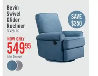 The Brick Bevin Chenille Swivel Glider Recliner - Blue offer
