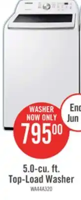 The Brick Samsung 5 Cu. Ft. Top-Load Washer - WA44A3205AW/A4 offer