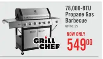 The Brick Grill Chef 78,000 BTU Propane Gas Barbecue - GCF601SSP offer