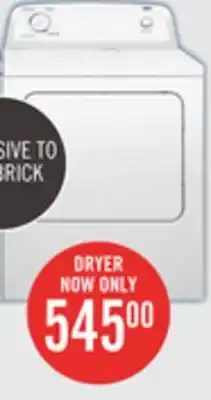 The Brick Inglis 6.5 Cu. Ft. Electric Dryer with Automatic Drying Control YIED4671EW offer