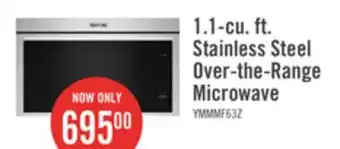 The Brick Maytag 1.1 Cu. Ft. Over-the-Range Flush-Mount Microwave - YMMMF6030PZ offer