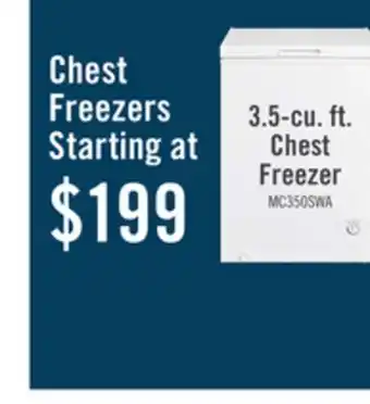 The Brick Midea 3.5 Cu. Ft. Chest Freezer MC350SWAR0RC1 offer