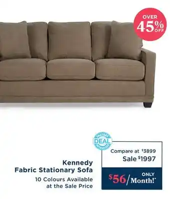 La Z Boy Kennedy Fabric Stationary Sofa offer