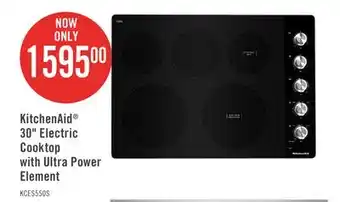 The Brick KitchenAid 30 Electric Cooktop with Ultra Power Element - KCES550HSS offer