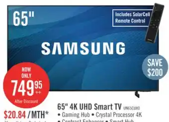 The Brick Samsung 65 CU8000 Crystal UHD 4K Smart TV offer