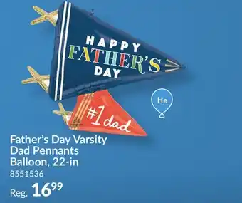 Party City Father's Day Varsity Dad Pennants Balloon, 18-in offer