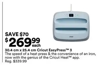 Michaels 30.4 cm x 25.4 cm Cricut EasyPress 3 offer