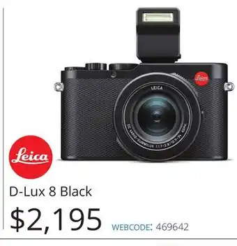 Vistek Leica D-Lux 8 Black offer
