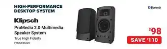 Visions Electronics Klipsch ProMedia 2.0 Multimedia Speaker System offer
