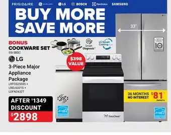 Visions Electronics LG 3-Piece Major Appliance Package offer