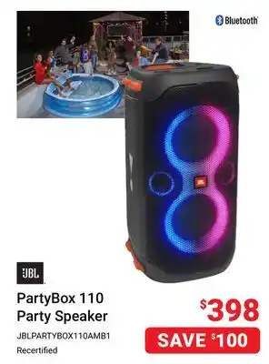 Visions Electronics JBL PartyBox 110 Party Speaker offer