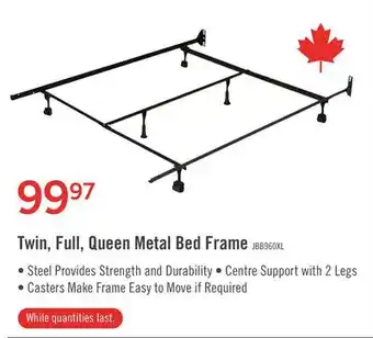 The Brick Extra-Long Twin/Full/Queen Deluxe Rug Roller Bed Frame offer