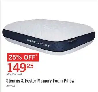 The Brick Stearns & Foster Memory Foam Pillow offer