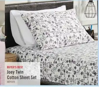 The Brick Joey 3-Piece Twin Cotton Sheet Set offer