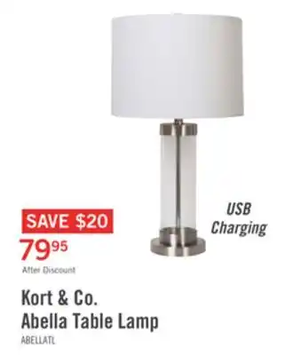 The Brick Abella Table Lamp with USB Port offer