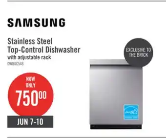 The Brick Samsung Top-Control Smart Dishwasher with StormWash - DW80CG5420SRAA offer