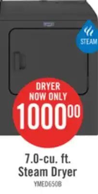 The Brick Maytag 7 Cu. Ft. Pet Pro Electric Dryer - YMED6500MBK offer