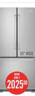 The Brick KitchenAid 19.7 Cu. Ft. French-Door Refrigerator with Interior Water Dispenser - Stainless Steel offer