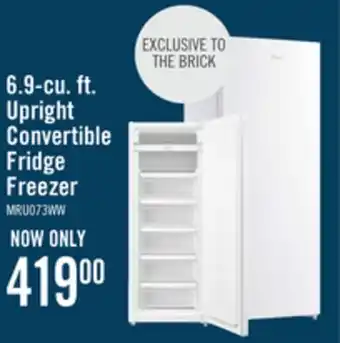 The Brick Midea 6.9 Cu. Ft. Convertible Upright Refrigerator-Freezer - MRU07B3AWW offer