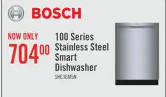 The Brick Bosch 100 Series Smart Dishwasher with PrecisionWash and PureDry - SHE3AEM5N offer