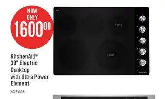 The Brick KitchenAid 30 Electric Cooktop with Ultra Power Element - KCES550HSS offer