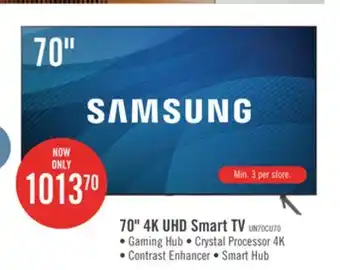 The Brick Samsung 70 CU7000 4K Crystal UHD TV offer