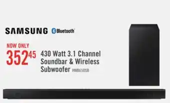 The Brick Samsung 430 W 3.1-Channel Soundbar with Wireless Subwoofer - HW-B650/ZC offer