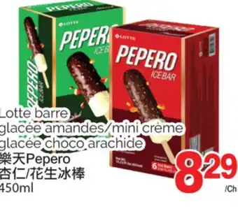 T&T Supermarket LOTTE BARRE GLACÉE AMANDES/MINI CRÈME GLACÉE CHOCO ARACHIDE, 450 ML offer