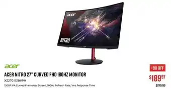 Canex ACER NITRO 27 CURVED FHD 180HZ MONITOR offer