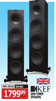 Centre Hi-Fi KEF Q950 TOWER SPEAKERS offer