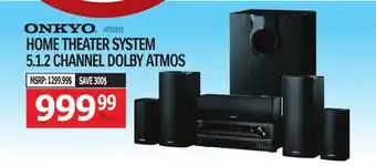 Centre Hi-Fi ONKYO HOME THEATER SYSTEM 5.1.2 CHANNEL DOLBY ATMOS offer