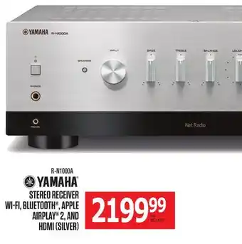 Centre Hi-Fi YAMAHA STEREO RECEIVER WI-FI, BLUETOOTH , APPLE AIRPLAY 2, AND HDMI (SILVER) offer