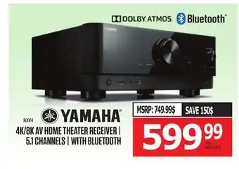 Centre Hi-Fi YAMAHA 4K/8K AV HOME THEATER RECEIVER | 5.1 CHANNELS | WITH BLUETOOTH offer