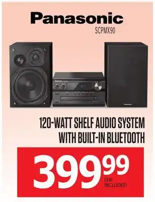Centre Hi-Fi PANASONIC 120-WATT SHELF AUDIO SYSTEM WITH BUILT-IN BLUETOOTH offer