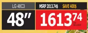 Centre Hi-Fi LG 48 OLED EVO C3 4K SMART TELEVISION offer