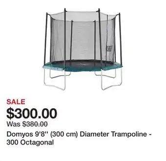 Decathlon Domyos 9'8'' (300 cm) Diameter Trampoline - 300 Octagonal offer