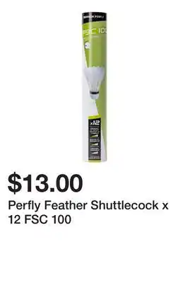 Decathlon Perfly Feather Shuttlecock x 12 FSC 100 offer