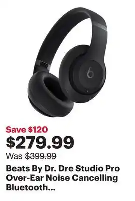 Best Buy Beats By Dr. Dre Studio Pro Over-Ear Noise Cancelling Bluetooth Headphones - Black offer