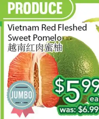 Ample Food Market Vietnam Red Fleshed Sweet Pomelo offer