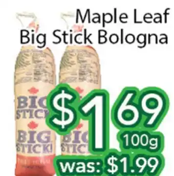 Ample Food Market Maple Leaf Big Stick Bologna offer