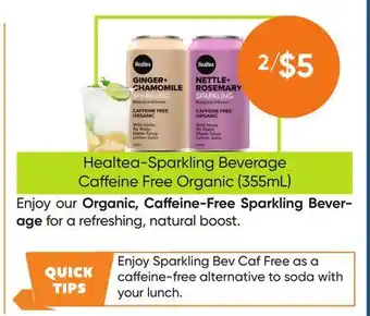Healthy Planet Healtea-Sparkling Beverage Caffeine Free Organic offer