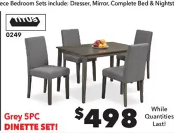 Surplus Furniture Grey 5Pc Dinette offer